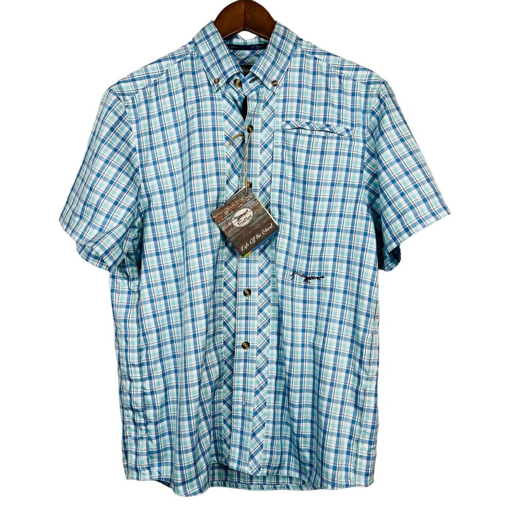 NEW! True Flies Bokeelia Tattersall Button Up Shirt - S